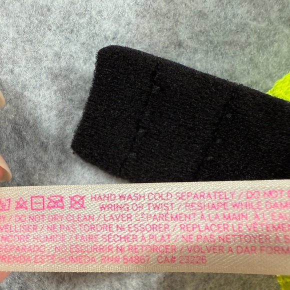 PINK Victoria's Secret Neon Yellow Lace Racerback XS Bralette Bra Neoncore Rave - Picture 7 of 13